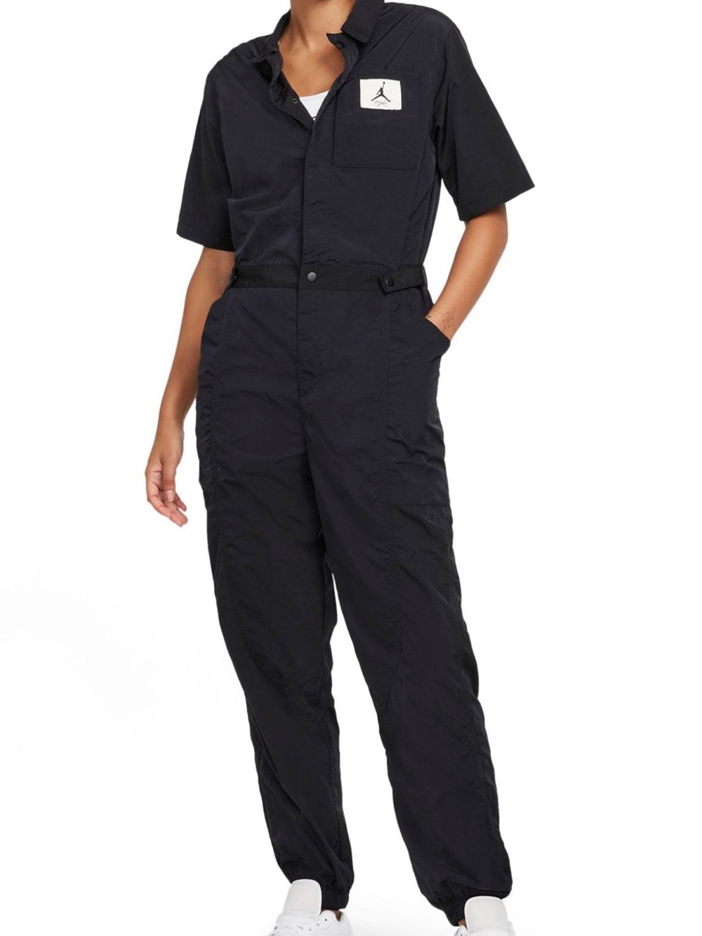Jordan Essentials Flight Suit Nike MJ Workwear Streetwear Black Sporty  Street L
